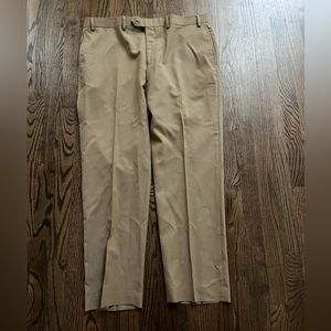 Men's khaki color dress pants, waist 38 and length 30.